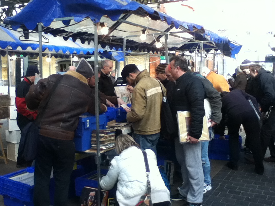 Record colllectors at Spitalfields record fair