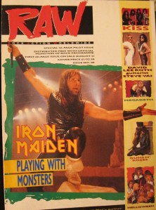 RAW magazine issue 00 Iron Maiden Donington 1988