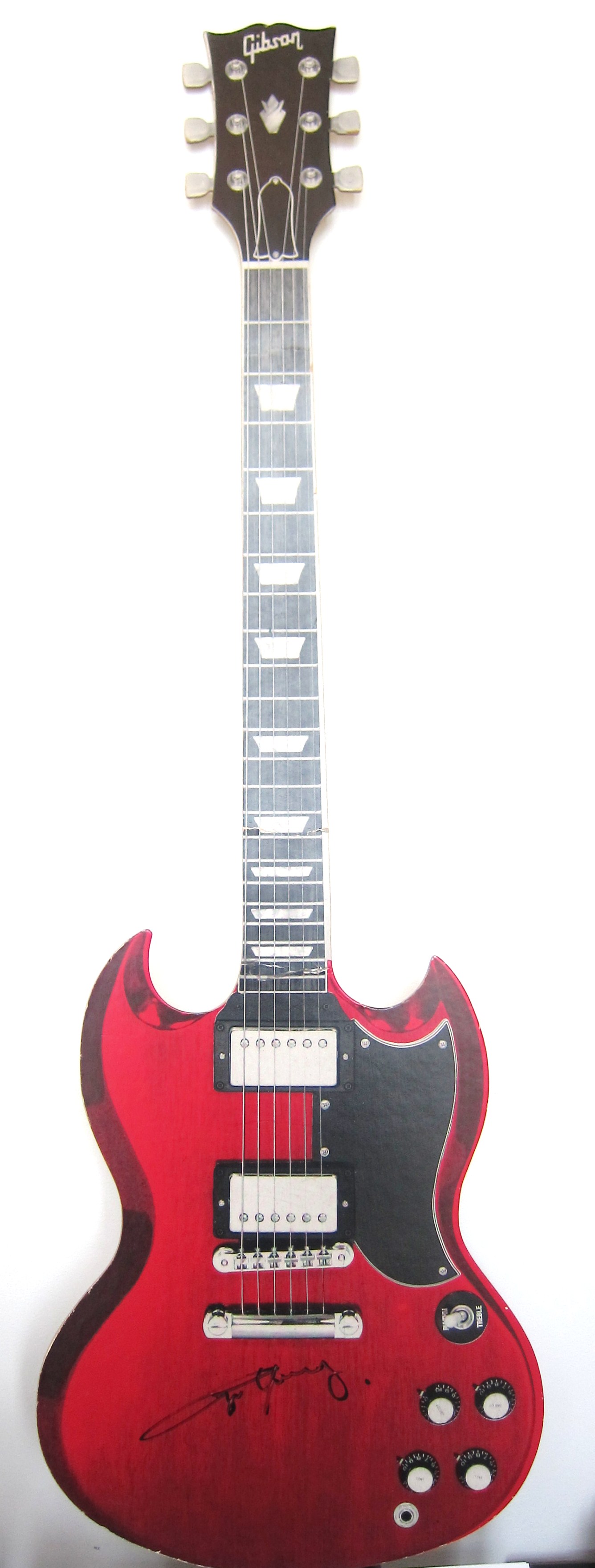 ACDC Guitar Gibson SG Angus Young Cardboard – Every record tells a story