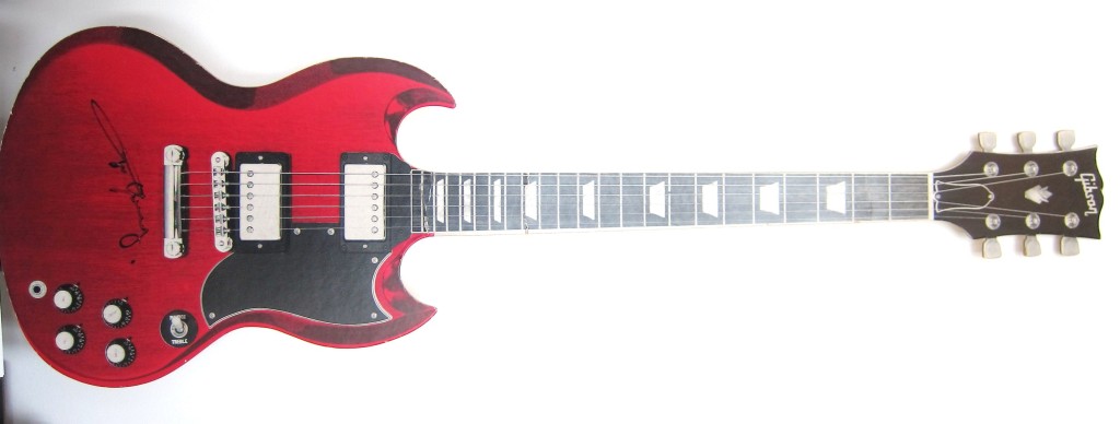 ACDC Guitar Gibson SG Angus Young Cardboard