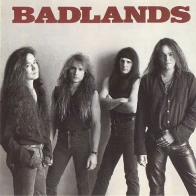 Ray Gillen (right) on the cover of Badlands' debut album