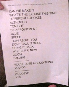 McAlmont and Butler set list