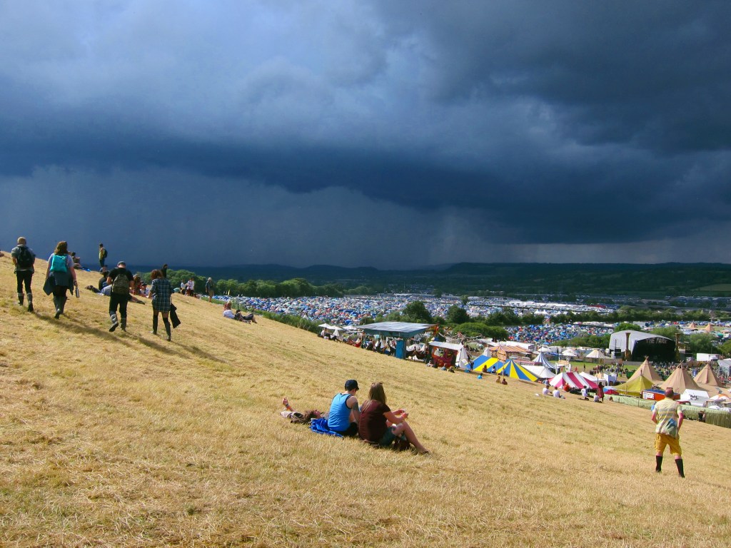 Glastonbury storm clouds