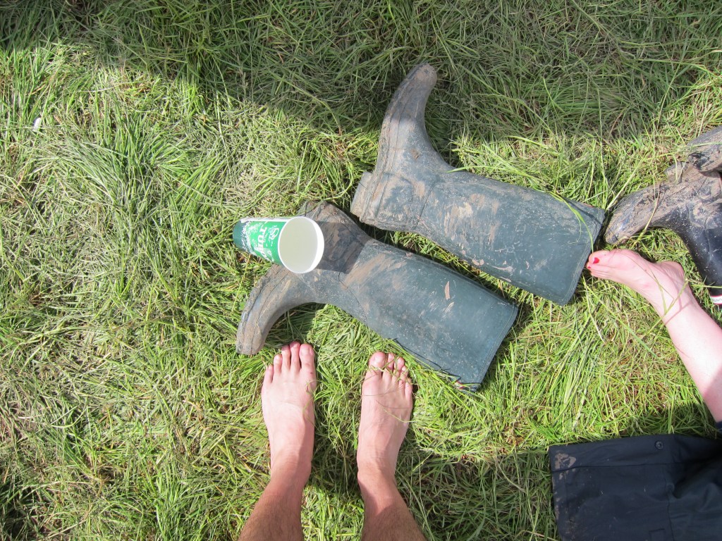 Wellie boots in the sun