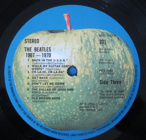 The Beatles Apple label Blue Album