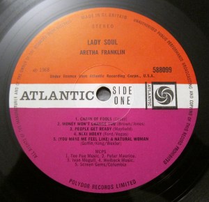 Lady Soul Aretha Franklin Atlantic plum label