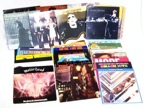 Record Collection including David Bowie Beatles and Motorhead